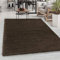 Carpetsale24 Shaggy Hochflor Teppich Braun 80x250 cm Extra Weich & Waschbar - Jute Rückseite für Fußbodenheizung, Einfarbig & Flauschig für Wohnzimmer & Schlafzimmer
