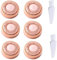 Poweka Poweka Gesichtshaarentfernerköpfe für makellose Haarentfernung – Rosy Gold Heads Makellosklingen für Lippen, Kinn, Wangen und Koteletten, 6 Stück