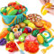 REMOKING Obst Lebensmittel Kinderküche Zubehör Spielzeug, Kinder Rollenspiel Küchenspielzeug, Lernspielzeug Geschenk für Kinder ab 3 Jahre