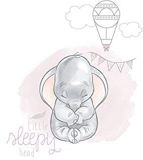 Komar Dumbo Sleepy - Größe: 50 x 70 cm, Wandbild, Poster, Kunstdruck (ohne Rahmen), Disney