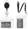 Vicloon Ausweishalter und Lanyard, 1Stück Schlüsselband, 1Stück Einziehbarer Ausweishalter, 4 StückTransparenter PVC ID Kartenhalter, für Schlüssel,ID Card Holder