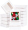 BENECREAT Confezione da 16 scatole regalo quadrate in PVC trasparente con finestra, 10,5 x 10,5 x 3 cm, scatole regalo in carta kraft bianca, per bomboniere, biscotti, piccoli regali o artigianato