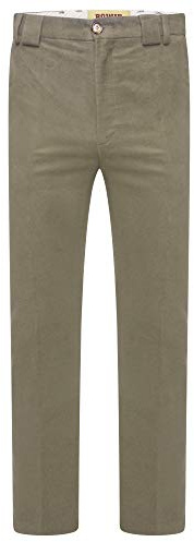 DeMina Men Moleskin 100% Cotton Semi Formal Trousers Classic Fit
