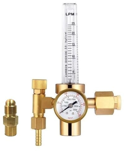 Gas Flow Meter Regulator Pressure Gauge Ball Tube Argon CO2 MIG TIG Welding