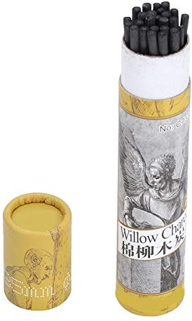 Kolpenna, 25 stycken/låda, kolpenna, teckning, träkol, bar, konstnär, konst, ritverktyg, skiss penna för oljemålning, kinesisk målning, design och (Marley 7330 träkolsstång)