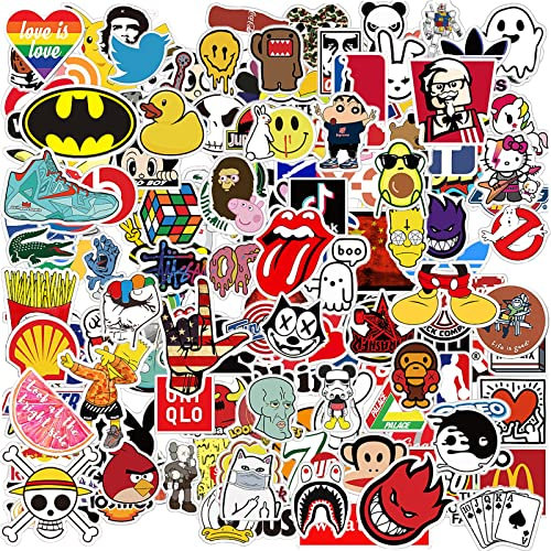 Marken Sticker 251 stück Coole Aufkleber Set Vinyl Stickerbomb Graffiti Wasserfeste Vinylsticker Bomb Supreme für Skateboard Laptop Koffer Motorrad Macbook Teenager Fahrrad Auto Handy Ps5