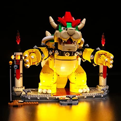 BrickBling Kit d'éclairage LED pour Lego 71411 Super Mario Le puissant Bowser, kit d'éclairage LED pour Lego le puissant Bowser, cadeau créatif (kit de lumières uniquement, pas de modèle Lego) -