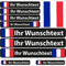 INDIGOS UG Fahrrad Aufkleber Frankreich - 13 Fahnenaufkleber glatt - Sticker selbst gestalten - Fahrrad - Auto - Motorrad - Namensaufkleber wasserfest personalisiert - Wunschtext