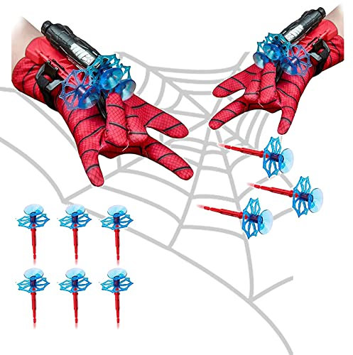 PTBWS Spider Launcher Handschuhe, 2 Set Spider Hero Handschuhe,Held Launcher,Handgelenk Spielzeug Set,Launcher Spielzeug,für Cosplay Lustiges Lernspielzeug