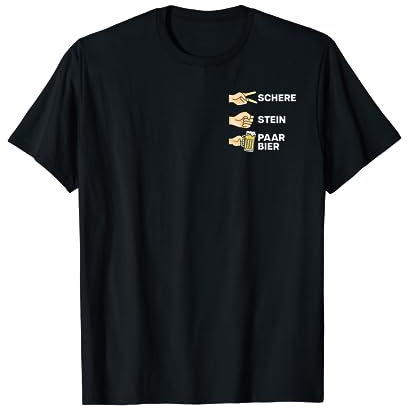 Paar Bier Bierliebhaber Bier Hopfen Lustiges Schere Stein T-Shirt