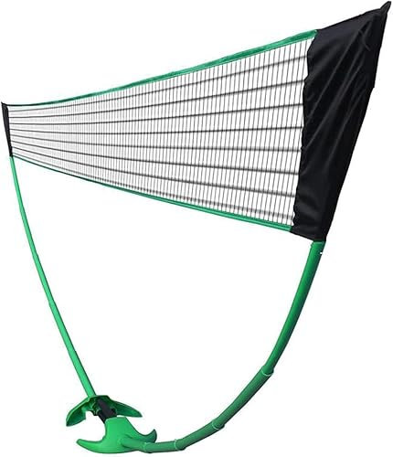 LLCDZR Tragbares Badminton-Netz-Set Für Zuhause, Einfach Zusammenklappbar, Mobil, Für Badminton, Volleyball, Netz, Rack, Für Draußen, Drinnen, Hinterhof, Rasen, Strand, Stand, Trainingsort