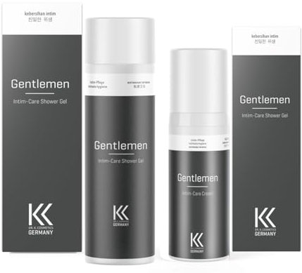 Gentlemen Intim Pflege Set mit Showergel & Creme, Intim-Care Shower Gel & Cream Set - für den Mann - vom Urologen (Experte für Intimpflege) entwickelt und betreut -Dr. K. Cosmetics