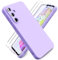 Ikziwreo Cover per Samsung Galaxy A35 5G + 2 Proteggi Schermo in Vetro Temperato,Custodia in Silicone Morbido TPU Liquido,Case Protettiva Gomma Antiurto - Viola Chiaro
