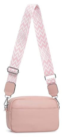 Damen Tasche Gürteltasche Brusttasche Umhängetasche Schultertasche Bauchtasche Crossbody Bag Hüfttasche Handtasche Abendtasche Kunstelder Rosa