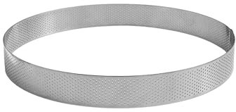 GOBEL - Cercle à Tarte Perforé - Cercle à Patisserie Perforé - INOX - Ø 11 cm - Hauteur 3,5 cm - Qualité professionnelle - Fabriqué en France