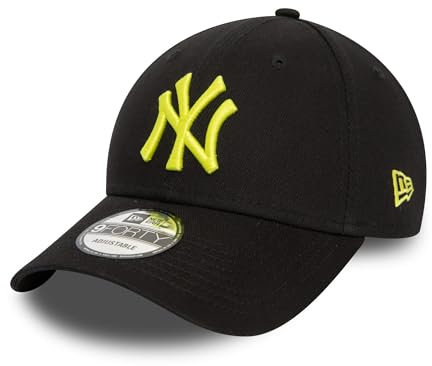 New Era New York Yankees - MLB Baseball - Cap Kappe Basecap - - 9Forty - Strapback gebogener Schirm - Teamlogo - schwarz gelb - One-Size