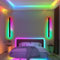 Mikeru 2Pack RGB Wall Light, 120CM Remote Control Outdoor Christmas Lights Dimmable 10% to 100% Contemporary Wall Lights 7 Colors Change RGB Light for Garden, Celebration Decoration