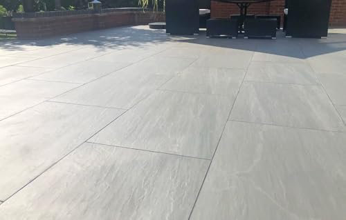 Kandla Grey Outdoor Porcelain Paving Tiles - for Patio, Garden and Terraces (Grey, Sample)