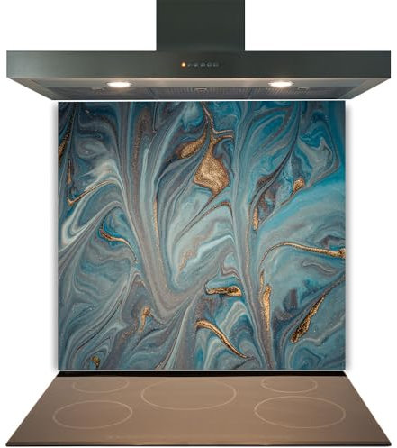 Printed Toughened Glass Splashback for Kitchen, Tempered Heat Resistant Glass Splashbacks for Cookers (Design 2027, 60 x 75cm)