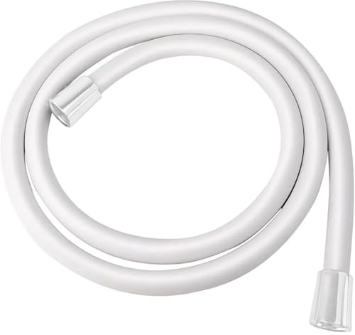 Mira Shower Hose PVC Handheld Shower Head Hose Universal Flexible Anti Winding Explosion-Proof Water Tube Bathroom Faucet Hose Extension Pipe Shower Head Hose(PVC White-2m)