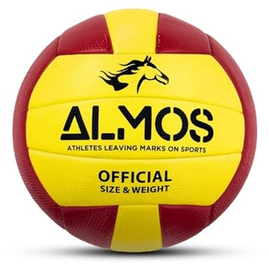 SISA Match Training Volleyball – for Club Match, Indoor and Outdoor, Professionals, Beach Play, Practice | For Adult, Women, Men, Youth Juniors | 18 Panel, Fabric Wrapped Butyl By Almos |