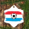 LMMIXEE Luxemburg-Weihnachtsbaumschmuck, Luxemburg-Flagge, personalisierbar, Weihnachtsschmuck 2024, Keramik, Luxemburg-Souvenir, Weihnachtsbaum-Anhänger, Winterurlaub, Neujahr, Party-Dekoration, 7,6