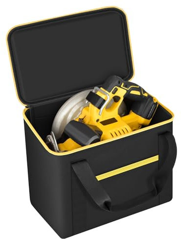 Universal Tool Bag for DEWALT 20V MAX 7-1/4-Inch DCS573/DCS570B, for Milwaukee 2732-20 M18 Sierra Circular, for Skil 5080-01 13-Amp 7-1/4 Circular Saw Blade & Battery & Charger - Case Only