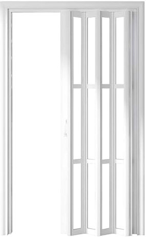 Porte pliante en plastique PVC, portes intérieures coulissantes en accordéon, séparateur de panneau de porte, portes coulissantes de garde-manger de Garage(71x203cm/28x80in)