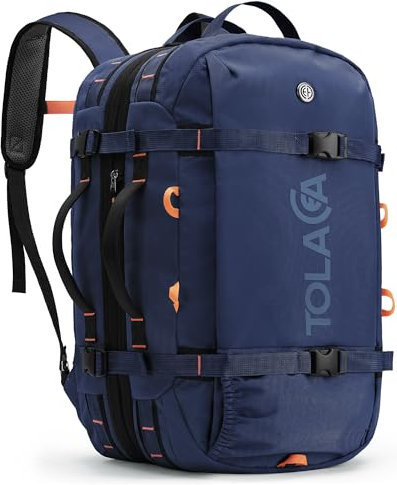 Tolaccea Sac a Dos Voyage Cabine Avion, 40L-50L Grand Sac à Dos Voyage, Pour Ordinateur Portable 15.6 Pouces, Sac Cabine Avion Pour Homme Femme voyages