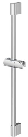 DERW Shower Riser Rail Chrom, Durable 201 Stainless Steel Rail,Corrosion-Resistant with Electroplated Finish, Adjustable Height & 360° Rotation for Perfect Angle,Easy Installation,57CM