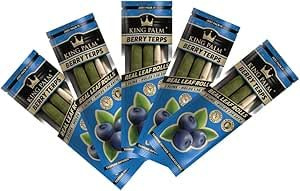 King Palm | Blueberry Terp | 10 Palm Leaf Rolls | Size: Slim | 5 Pack Bundle | 1 Pack = 2 Rolls