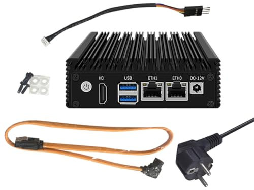 Knoruley N3160 Mini PC 6W Dual Gigabit Mini Host X86-P1 Routing Morbido Quad Core A Fili A Basso Consumo 2xUSB3.0 Router Morbido Spina UE