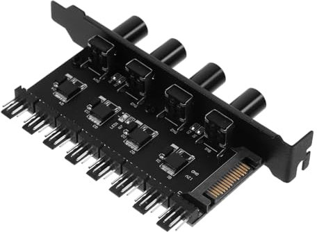 Gadpiparty Fan Hub Controller for Pc Cooling Fans Speed Control Way Knobs for Optimal Airflow Computer Cases