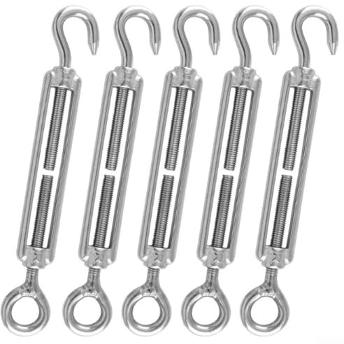 Juego de tensores ajustables para cuerdas de alambre y cadenas, para uso en exteriores (M*12)