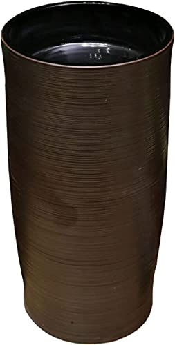 JKJZSALJ Lavabo De Cerámica para Baño, Mueble De Baño Y Lavabo, Lavabo Cilíndrico Independiente De 40 Cm, Elegante Lavabo De Una Pieza, Lavabo De Cerámica, Acabado Marrón, Fregadero A