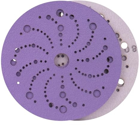 Sanding Discs 150 mm 800 Grit Ceramic Sandpaper Blue Porous Sanding Discs, Random Orbital Sandpaper Sandpaper for Wood, Metal and Automobiles, Pack of 25