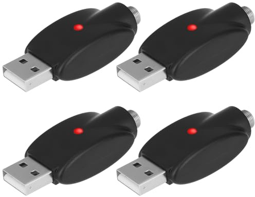 The Lord of the Tools 4 cargadores inteligentes USB con rosca 510 con indicador LED de protección de sobrecarga para laptop, cargador de coche, linterna