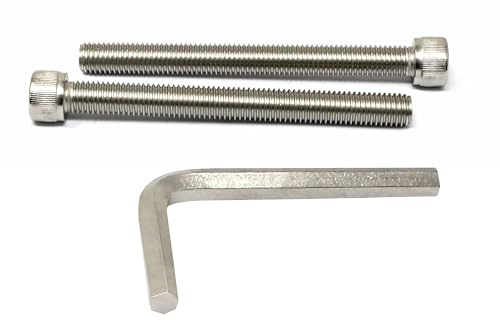 iexcell Lot de 2 vis à tête hexagonale M12 x 120 mm, pas de filetage de 1,75 mm, en acier inoxydable 304