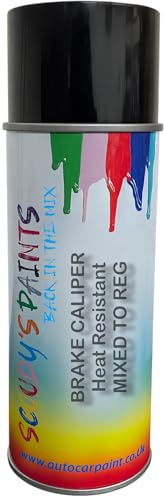 Brake Caliper Paint Spray, Heat Resistant, Custom Mixed to Match Car Colour, 400ml Aerosol