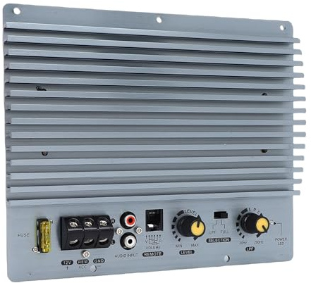 Denash Car Amplifier Board, 1000W High Power Aluminum Alloy Fast Heat Dissipation, with Elegant Design for 8-12in Subwoofer Sound System