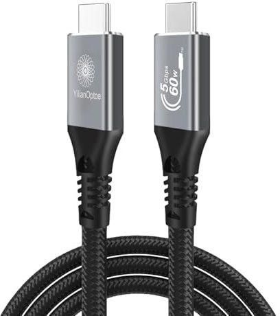 YilianOptoe USB C auf USB C Kabel 10M,USBC 3.1 5Gbps Datenübertragung,60W Schnellladekabel, 4K@60Hz Display, USB C Lang Ladekabel für MacBook Pro,iPad Pro,Monitor,Laptop