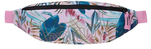 Baagl Bauchtasche Gürteltasche Mädchen Kinder Teenager Brustbeutel - Leafs | Eine coole stylische Umhängetasche aus robustem Material mit 2-Wege-Reißverschluss für Schulhof und Ausflüge in die Stadt.