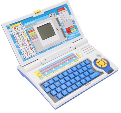 TARSHYRY Lernen Laptop, Interaktiver Lerncomputer mit Alphabettönen, Rechtschreibmusik, Spiele für Kleinkinder, , ABS-Material