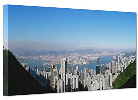 Panorama Bild auf Leinwand – Gerahmt – fertig zum Aufhängen – Rio De Janeiro – Brazile Dimensione: 40x100cm A - Senza Cornice