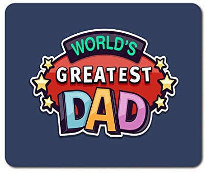 World's Greatest Dad Mouse Mat Pad - Father's Day Daddy Fun Gift Computer #8694