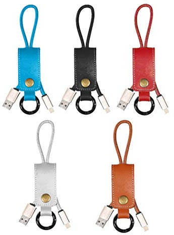 USB Cable Porte-clés en Cuir avec câble Lightning iPhone