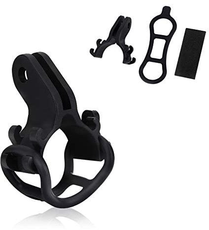 Flashlight Mount Holder, Out Front Combo Extended Mount, Stable Universal Bike Handlebar Flashlight Holder, Bicycle Torch Mount Bracket Clip Clamp for Go Pro Type