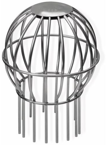 Laubfanggitter aus V4A Edelstahl für 100 mm Fallrohre