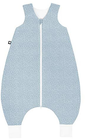 Julius Zöllner 9112769260 Sommer-Jumper - Jersey Sommerschlafsack mit Beinen (0,5 TOG) - Tiny Squares Greenery - Gr. 92 / 18-36 Monate