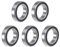 sourcing map 6804-2RS Deep Groove Ball Bearing 20x32x7mm Double Sealed ABEC-1 Bearings 5-Pack